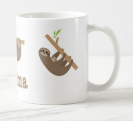 A001 Sloth Print Mug